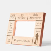 Landschaft 6x4 Ruby 40. Hochzeitstag Geätzte Rahmen (Links)