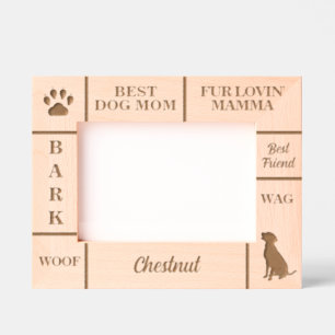 Landschaft 7x5 BESTE Hunde MAMA je Individuelle Na Geätzte Rahmen