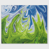 Landschaft Abstrakte Kunst | Beste moderne Kunst Geschenkpapier (Flach)