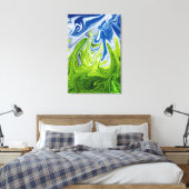 Landschaft Abstrakte Kunst | Beste moderne Kunst Leinwanddruck (Insitu (Schlafzimmer))