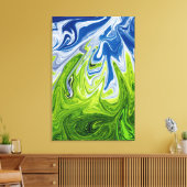 Landschaft Abstrakte Kunst | Beste moderne Kunst Leinwanddruck (Insitu (Wohnzimmer))