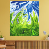 Landschaft Abstrakte Kunst | Beste moderne Kunst Leinwanddruck (Insitu (Wohnzimmer))