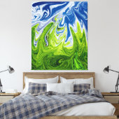 Landschaft Abstrakte Kunst | Beste moderne Kunst Leinwanddruck (Insitu (Schlafzimmer))