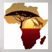 Landschaft Afrika-Landschaft Poster (Vorne)