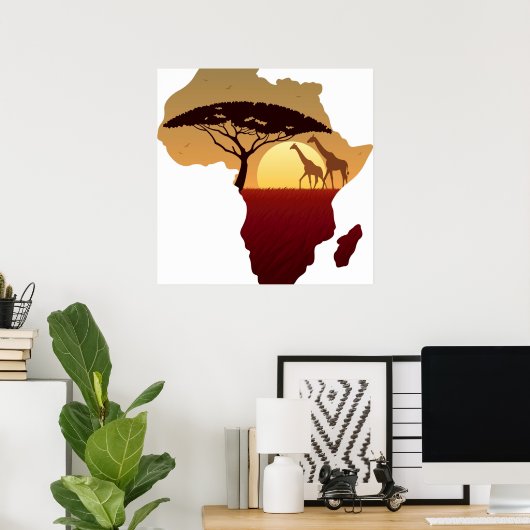 Landschaft Afrika-Landschaft Poster (Heimbüro)