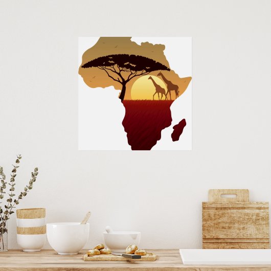 Landschaft Afrika-Landschaft Poster (Küche)