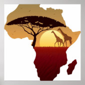 Landschaft Afrika-Landschaft Poster (Vorne)