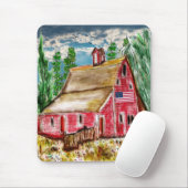 Landschaft Alte rote Barmmousse Pad Mousepad (Mit Mouse)
