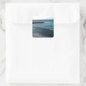 Landschaft am Meer Quadratischer Aufkleber (Tasche)