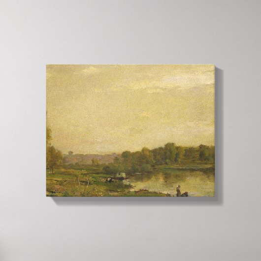 Landschaft am Oise, Charles-François Daubigny, Leinwanddruck (Vorderseite)