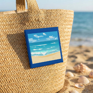Landschaft am tropischen Meer Button