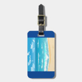 Landschaft am tropischen Meer Gepäckanhänger (Vorderseite vertikal)
