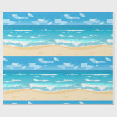 Landschaft am tropischen Meer Geschenkpapier (Flach)