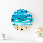 Landschaft am tropischen Meer Große Wanduhr