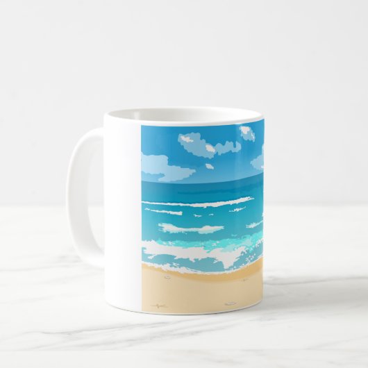 Landschaft am tropischen Meer Kaffeetasse (Vorderseite Links)