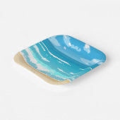 Landschaft am tropischen Meer Pappteller (Gewinkelt)