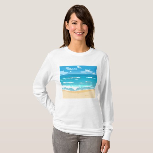 Landschaft am tropischen Meer T-Shirt (Vorne ganz)
