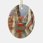 Landschaft an der Côte d'Azur Keramik Ornament (Rechts)