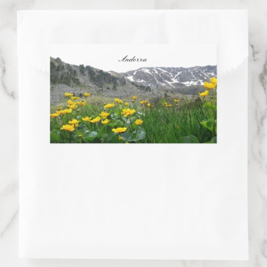 Landschaft Andorra Rechteckiger Aufkleber (Tasche)