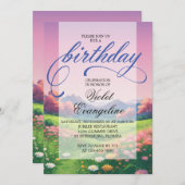 Landschaft Anime Birthday Einladung (Vorne/Hinten)