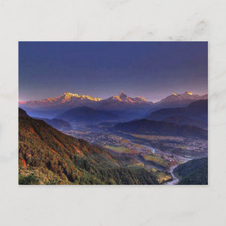 Landschaft anzeigen : HIMALAYA POKHARA NEPAL Postkarte