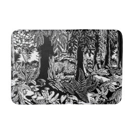 Landschaft Art Bath Mat B & W Forest Badezimmer De Badematte