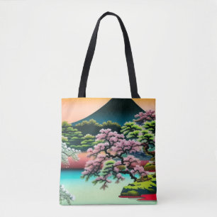 Landschaft Asiatische Kirschblüten Tasche