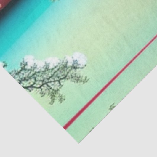 Landschaft Asiatische Landschaft Kirschblüten Bäum Seidenpapier (Ausschnitt)