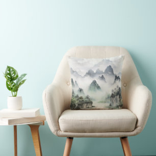 Landschaft asiatische Malerei Kissen