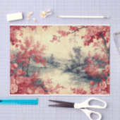 Landschaft auf abgenutztem Papier (Handwerk)