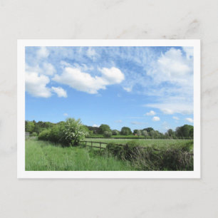 Landschaft auf dem Land im Mai Postkarte