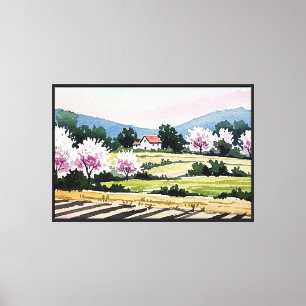 Landschaft auf dem Land Leinwanddruck