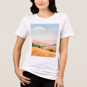 Landschaft auf dem Land Tri-Blend Shirt