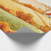 Landschaft auf dem Lande Geschenkpapier (Ecke)