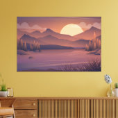 Landschaft auf der Wiese Leinwanddruck (Insitu (Wohnzimmer))
