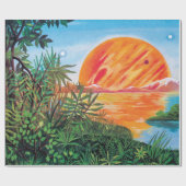 Landschaft auf Europa - Sci Fi Jupiter Moon Malere Geschenkpapier (Flach)