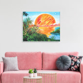 Landschaft auf Europa - Sci Fi Jupiter Moon Malere Leinwanddruck (Insitu (Wohnzimmer))