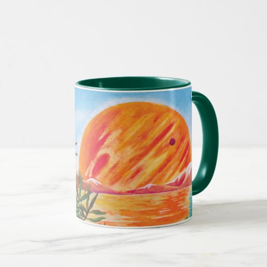 Landschaft auf Europa - Sci Fi Jupiter Moon Malere Tasse (VorderseiteRechts)