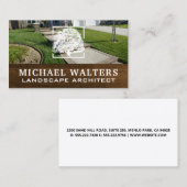 Landschaft auf Vorderseite | Tree Logo Business Ca Visitenkarte (Vorne/Hinten)