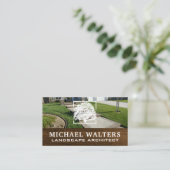 Landschaft auf Vorderseite | Tree Logo Business Ca Visitenkarte (Stehend Vorderseite)