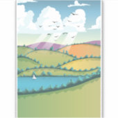 Landschaft. Aufkleber (Vorderseite)