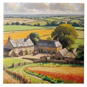 Landschaft Aussicht Rustikale Landschaft Bauernhof Fliese