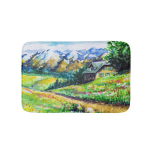 Landschaft Badematte
