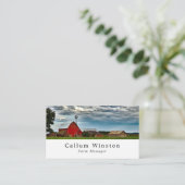 Landschaft, Bauer und Metzger Visitenkarte (Stehend Vorderseite)