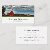 Landschaft, Bauer und Metzger Visitenkarte (Vorne/Hinten)