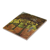 Landschaft, Bäume und Figuren von Vincent van Gogh Fliese (Seite)