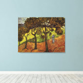Landschaft, Bäume und Figuren von Vincent van Gogh Leinwanddruck (Insitu (Holzboden))