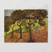 Landschaft, Bäume und Figuren von Vincent van Gogh Postkarte (Vorderseite)