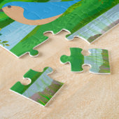 Landschaft Bäume Vögel Blume Natur, Alter 4 Puzzle (Seite)