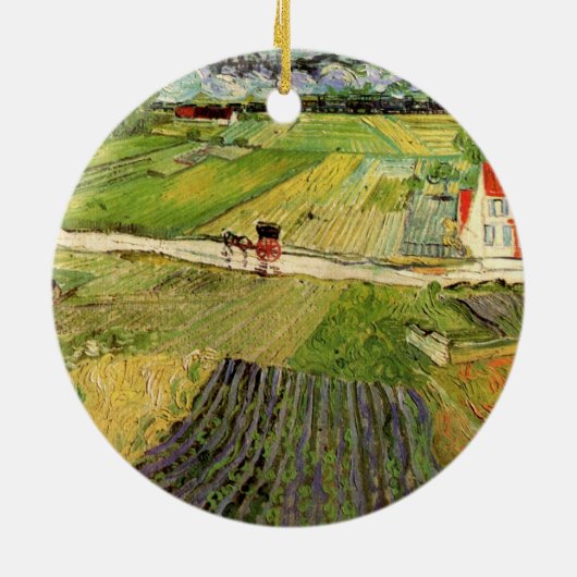 Landschaft, Beförderung und Zug durch Vincent van Keramik Ornament (Hinten)